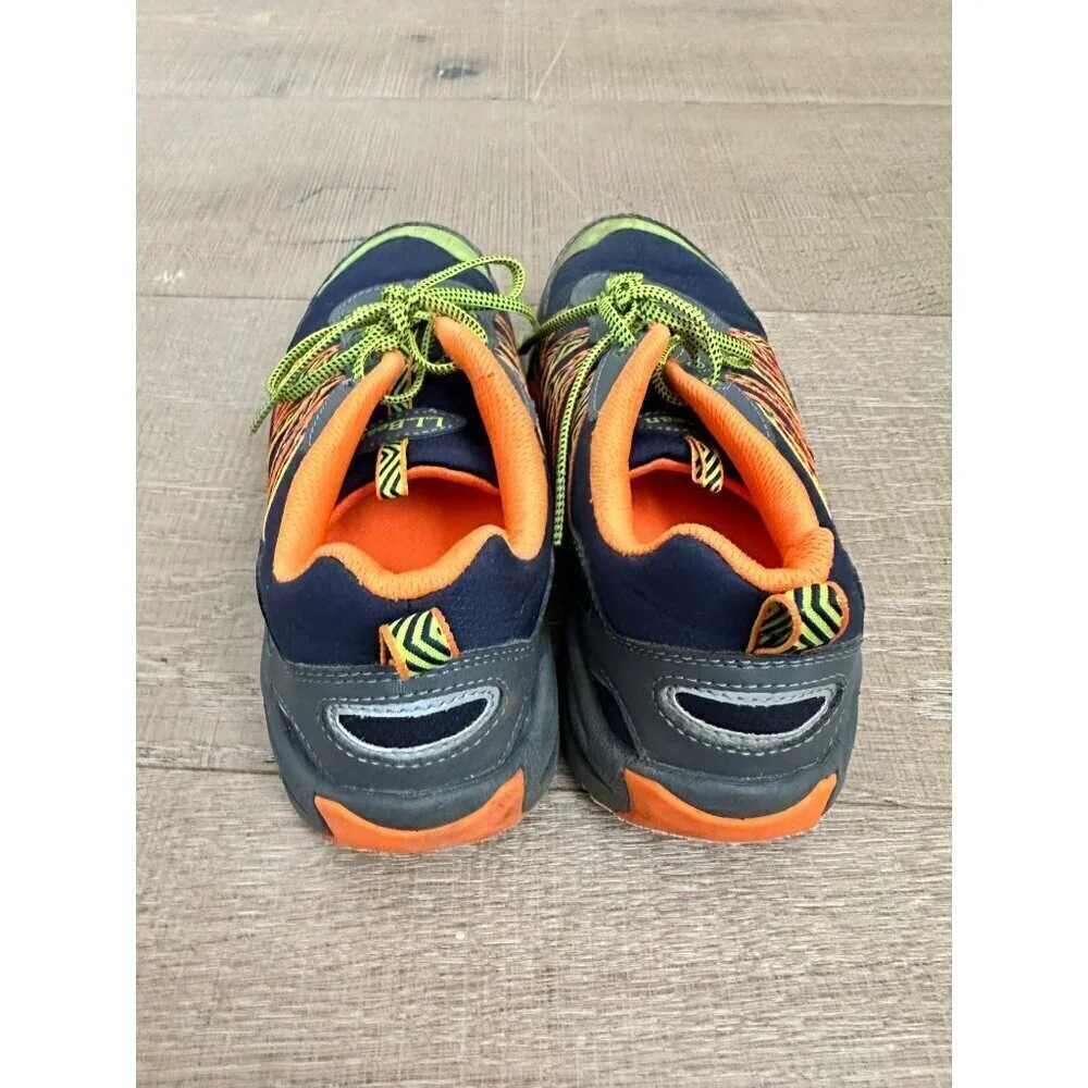 L.L. Bean Kids 3 Multicolor Trail Shoes With Neon Accents